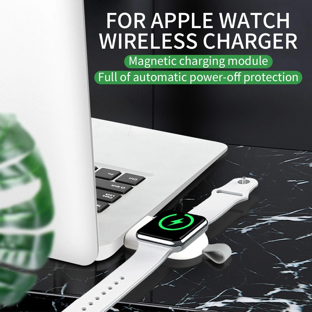 Портативное беспроводное зарядное устройство для Apple Watch Series 6 SE 5 4 3 2 1 Смарт-часы