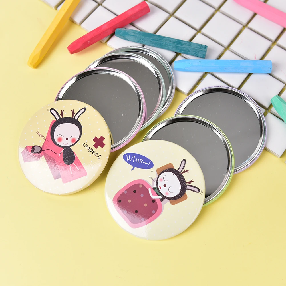 

TY149 Dia 7cm Cute Annimal Mini Small Pocket Makeup Mirror Cosmetic Compact Metal Mirrors Color Random Make Up Mirrors