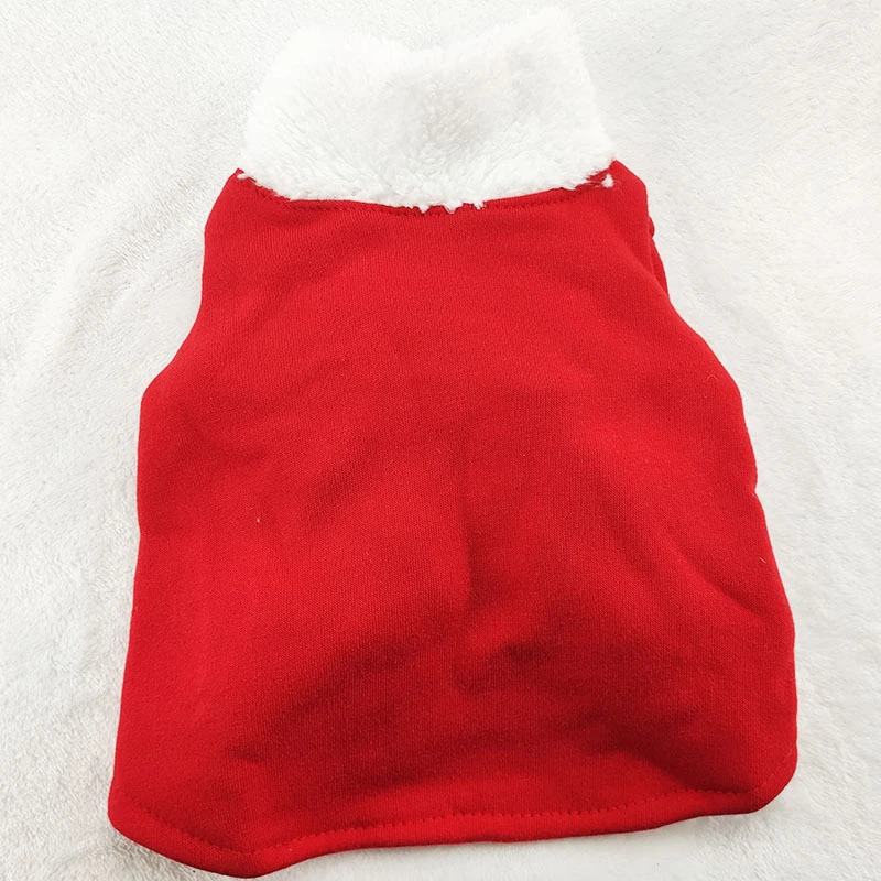 Christmas Cat Puppy Santa Hat Cloak Pet Cosplay Costume Xmas Kitten Red Caps Clothing Clothes Funny Party Dog Mantle Dress Up images - 6
