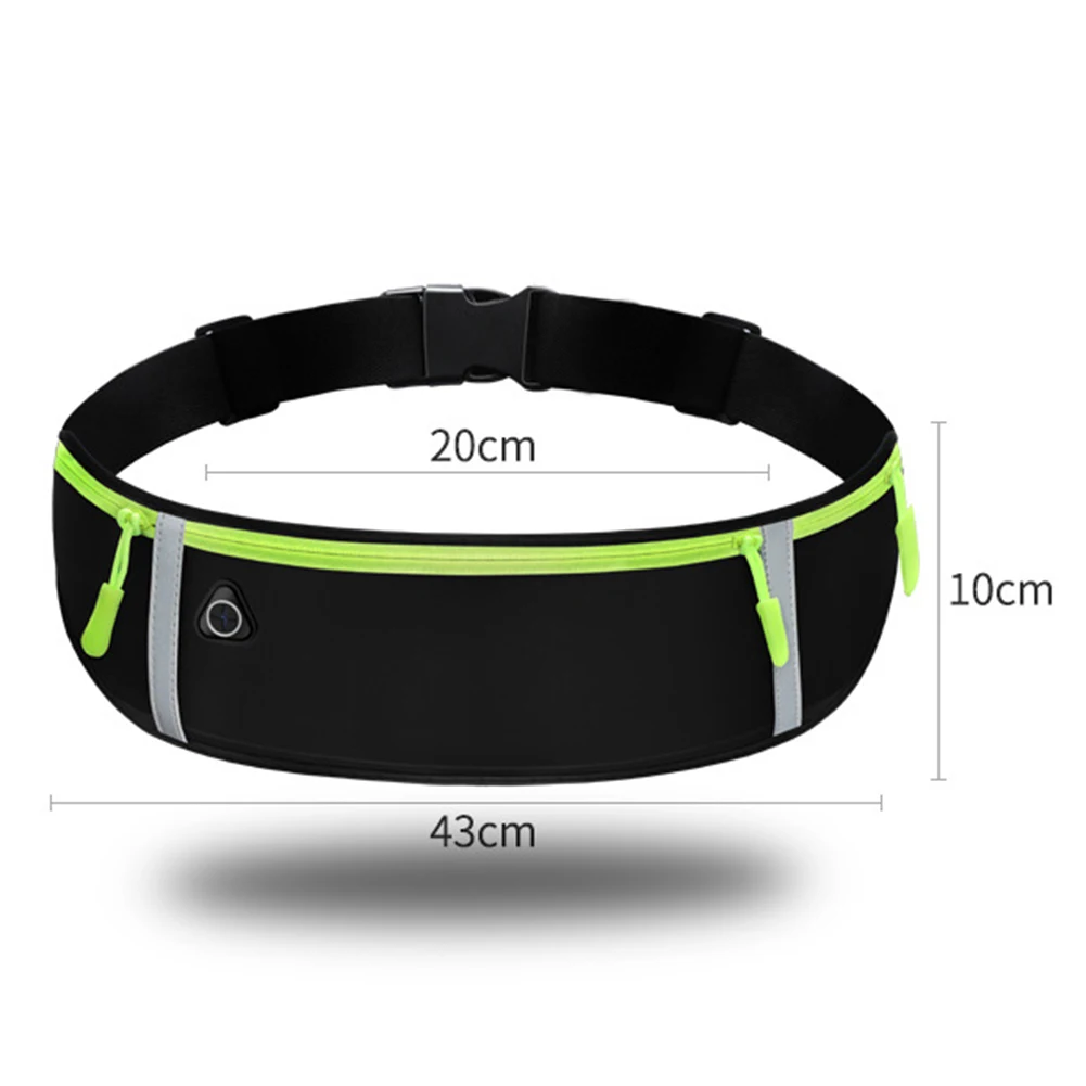 

Unisex jogging Waist Bag Sports Running Ultrathin Waist Bag Waterproof Hiking Camping Belt Reflective Pouch