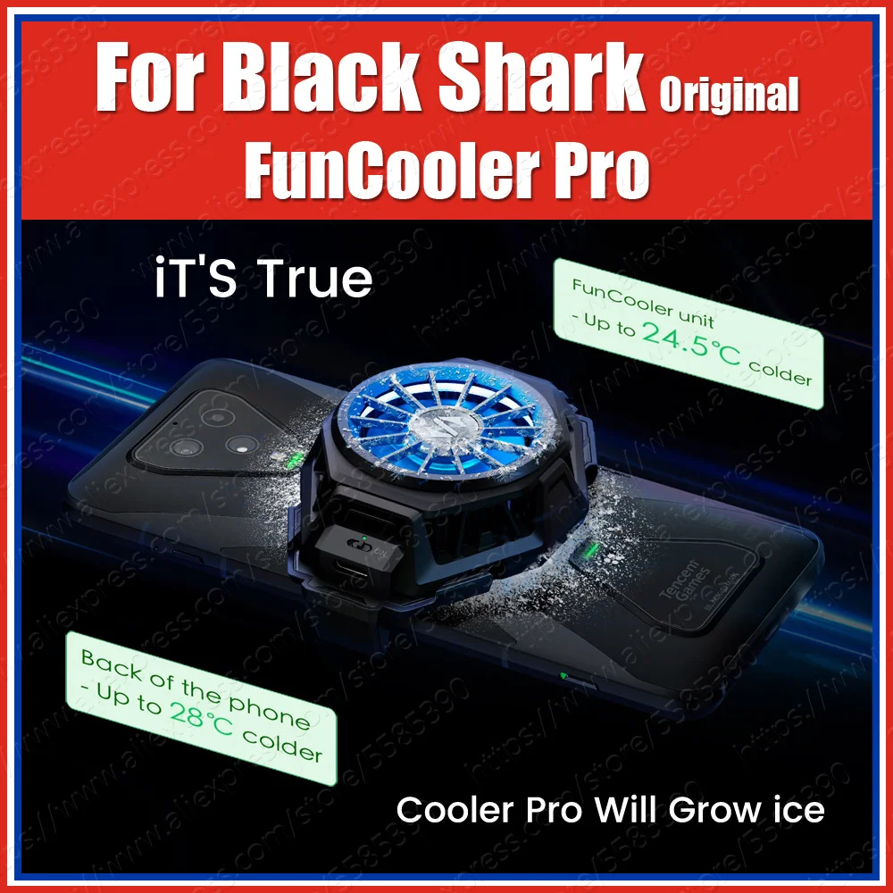 В наличии FunCooler 2 Pro оригинальный черный Акула 4 3s 3 Pro/Air 2/Pro весело жидкостного