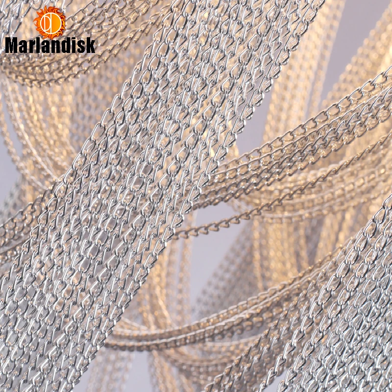 

Modern Luxury Aluminum Chain Pendant Lamps Hanging Lights Sitting Room Light G9 Base Suspension Lighting For Hotel Home Deco