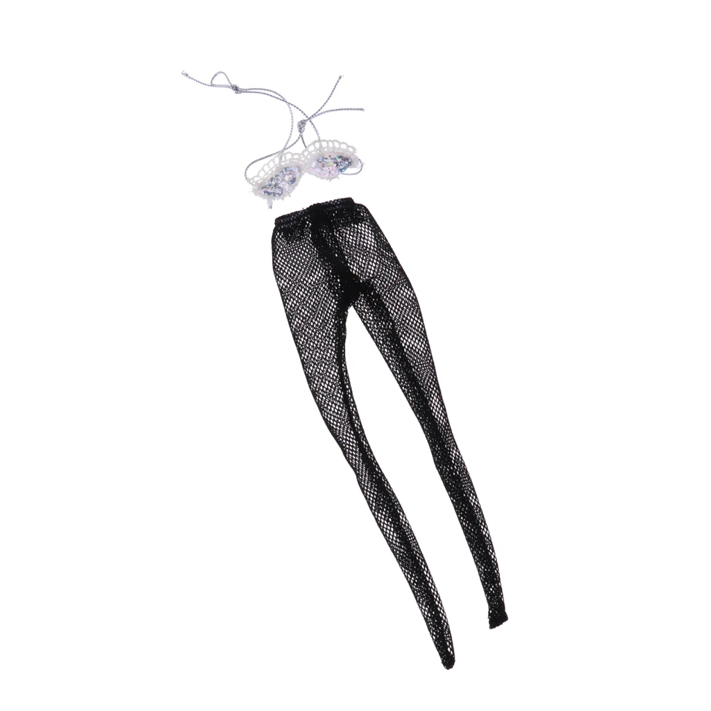 Милые топы и кружевные сетчатые чулки для кукол черного цвета | Игрушки хобби