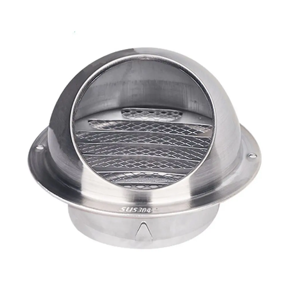 

Wall Air Vent Grille Ducting Ventilation Extractor Outlet Louvres Hemisphere 304 Stainless Steel Air Vent Cover Hood Outlet