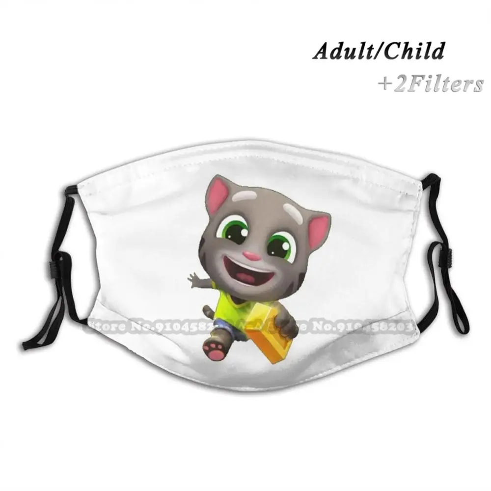 

Talking Tom Print Reusable Pm2.5 Filter DIY Mouth Mask Kids My Talking Tom Super Heroes Talking Tom Talking Friends Talking