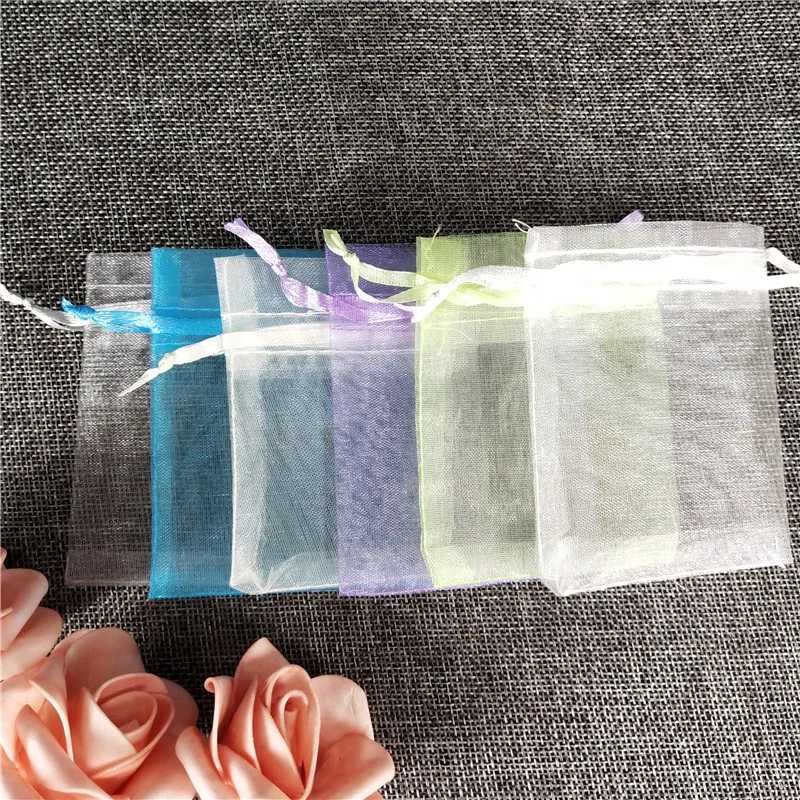 100 шт. органза прозрачная марля для ювелирных изделий 5*7 7*9 9*12 10*15 см|Подарочные