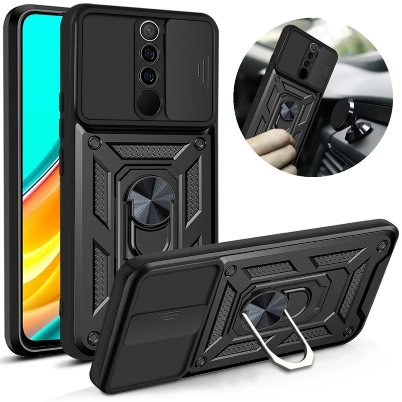 Чехол для Xiaomi Redmi 9 Prime магнитный автомобильный держатель кольцевая Крышка 9A 9C