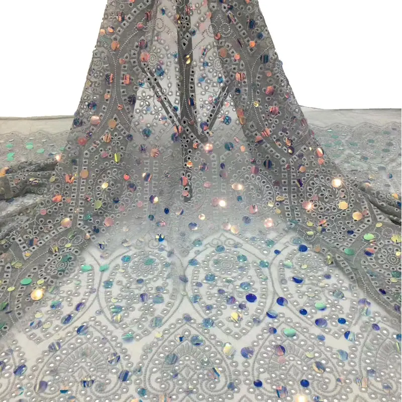 

latest 2020 Hot Sale African Lace Fabric High Quality Nigerian Swiss Voile Lace In Punch Cotton For Wedding c200426