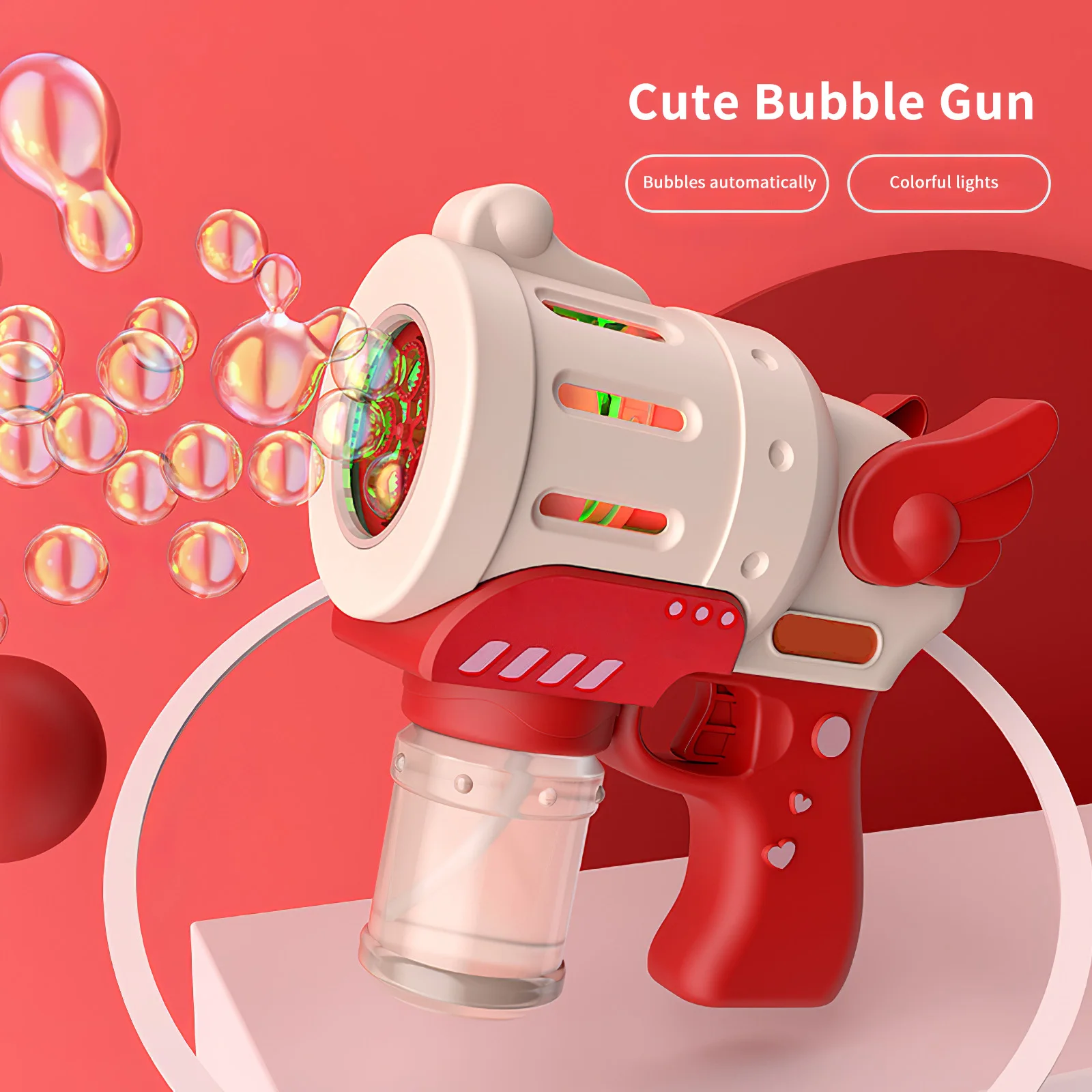 

Electric Bubble Machine Flashing Light Music Automatic Bubble Blower Soap water Bubbles Maker Gun for Children Kid Outdoor Toys
