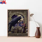 Волшебная книга 5D алмазная вышивка сделай сам животное ворона ремесло Домашний декор мозаика Библия Алмазная Живопись Вышивка крестом квадратный комплект