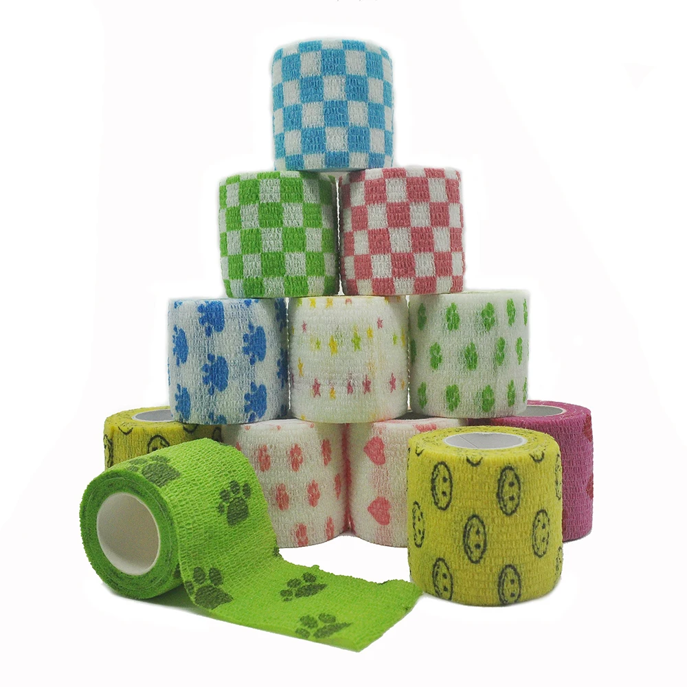 1 шт. медицинская самоклеящаяся эластичная лента с принтом 4 5 м | Спорт и