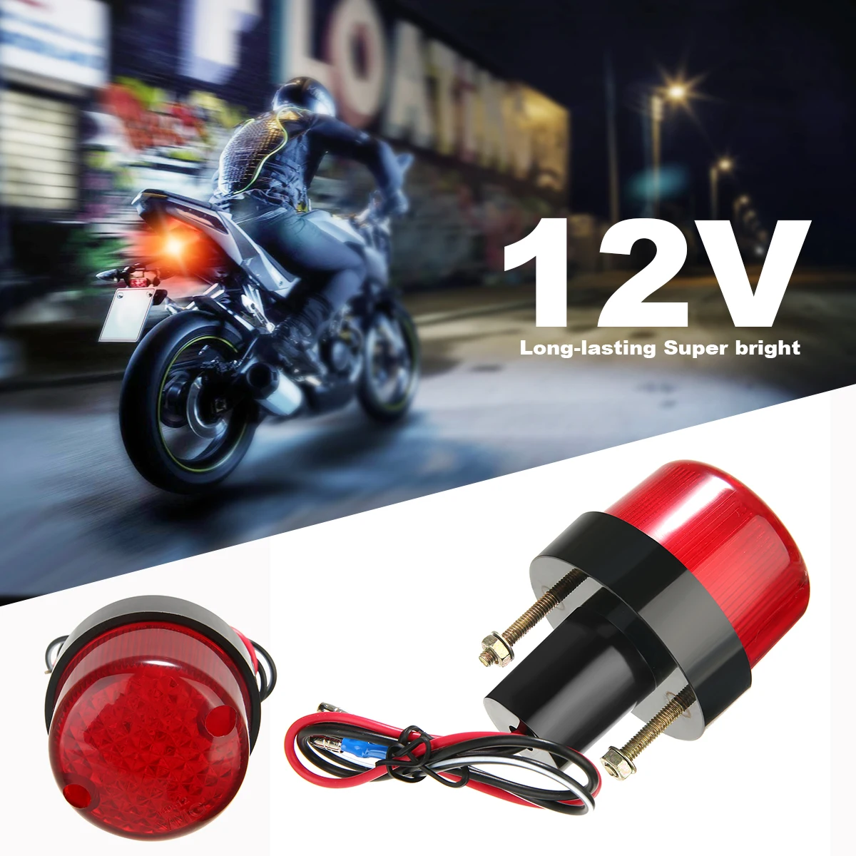 Мотоциклетная Светодиодная лампа для номерного знака 12 В задний фонарь с