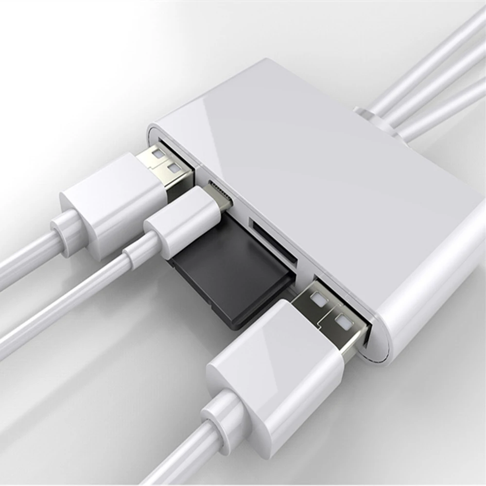 

OTG Adapter Lightning to USB Charging cable USB3.0 TF/SD card reader Type c USB adapter for iPhone 7 8 X Pro Max iPad iOS14 13