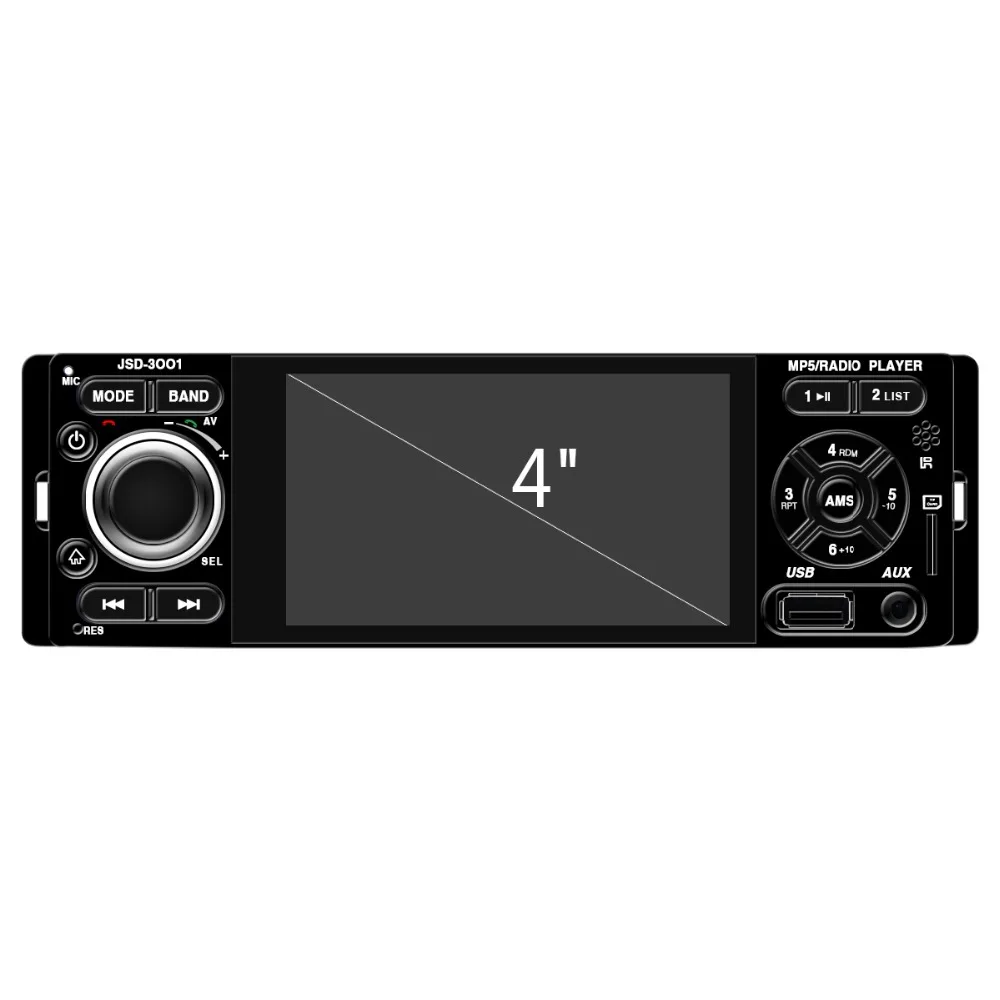 1 Din 4 дюйма авто аудио автомобиля Радио сенсорный экран Mp3 Mp5 мультимедийный плеер Bluetooth FM емкостный экран дистанционное управление Авторадио