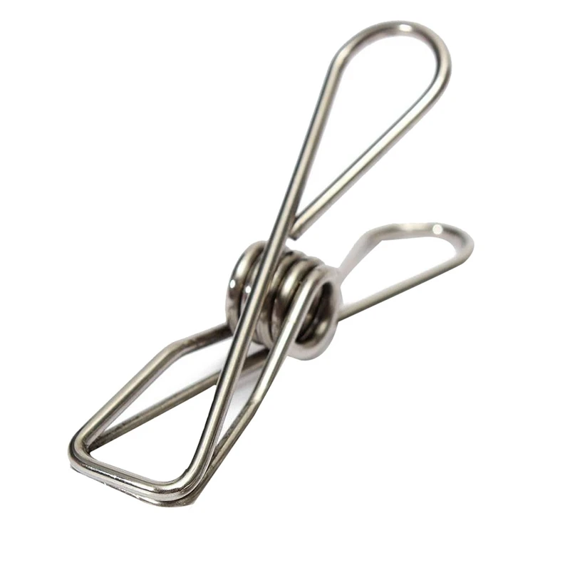 

10 pieces of stainless steel metal clothespin 6cm x 1cm New