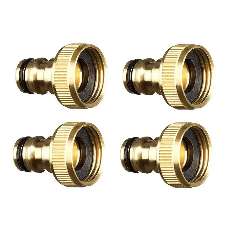 

4Pcs Garden Water Hose Pipe Fitting Tap Male Faucet Connectors, Garden Hose Quick Connect Fittings 3/4 Inch Promotion
