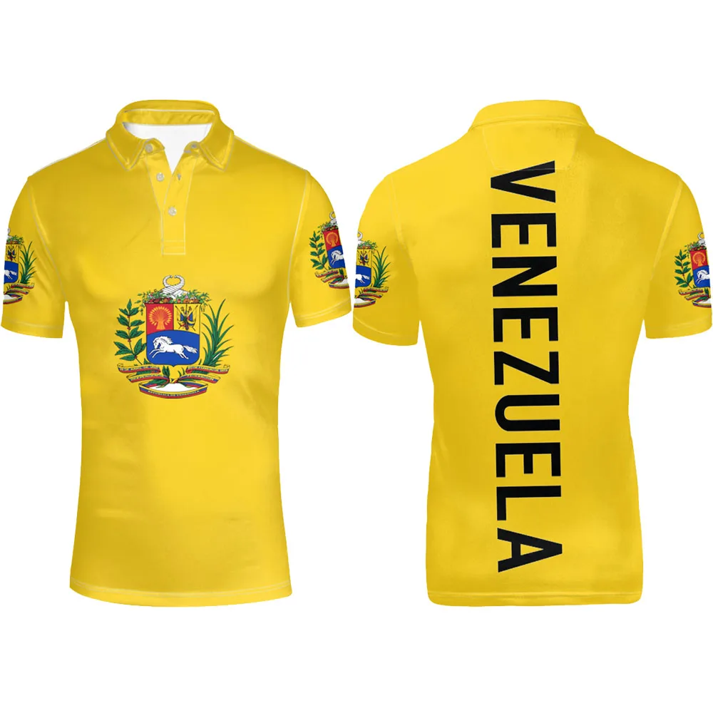 Рубашка-поло с индивидуальным номером и надписью Венесуэла |