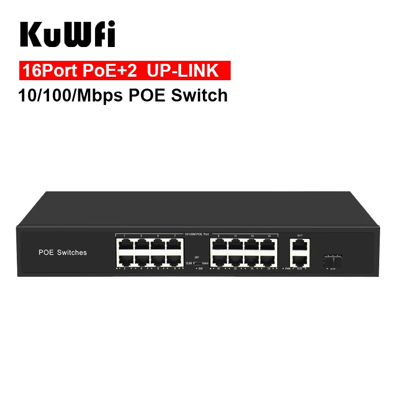 16  POE s + 2  Uplink Gigabit Ethernet + 1  Uplink Gigabit Fiber,  POE    IP-