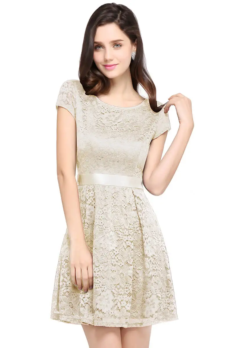 FATAPAESE ТРАПЕЦИЕВИДНОЕ платье с кружевами и коктейльные платья поясом бантом