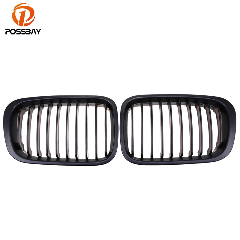 Posbay Передняя Матовая Черная решетка для бампера почек BMW 3 Series E46 320td/323i Touring 1998 2001 pre