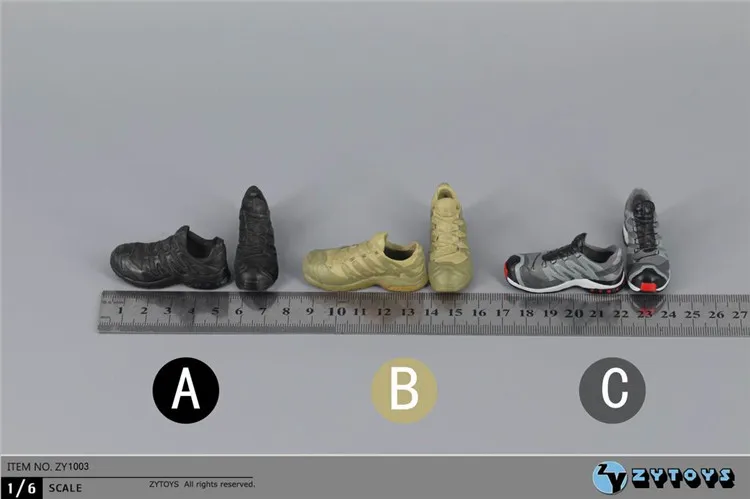 Аксессуары ZYTOYS в масштабе 1/6, Мужская Военная обувь ZY1003, полые резиновые модели для 12-дюймовой куклы, коллекция кукол