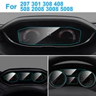 Защитная пленка для экрана автомобильной приборной панели для Peugeot 207 308 408 508 2008 3008 5008, защитная пленка для салона, автомобильные аксессуары