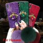 Роскошный силиконовый чехол для телефона Huawei Y5P Y6P Y7P Y8P P Smart 2020 Honor 30 Play 4T 9X 9A 9S с мраморным блеском и бриллиантами