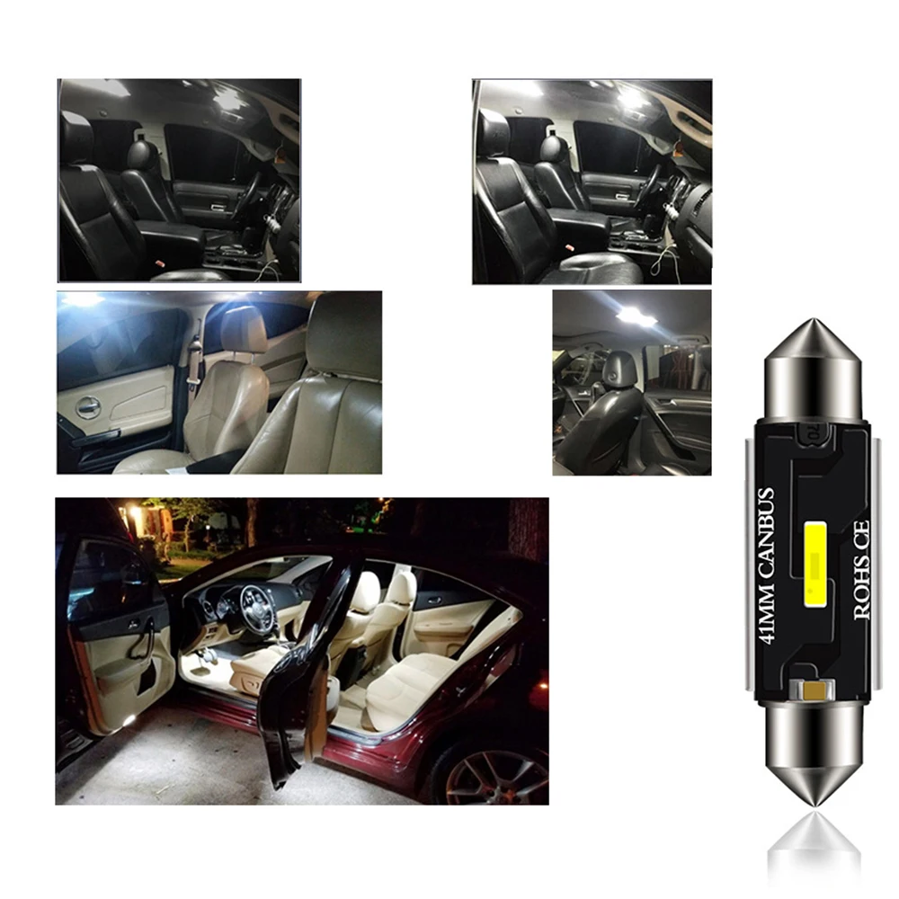 2pcs Signal Lamp 31MM 36MM 39MM 42MM C5W Led Bulb 12V C5W C10W Led Canbus Car Interior Dome Light Reading Light White
