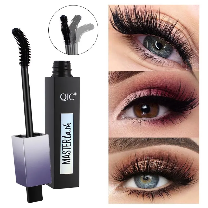 

Тушь для ресниц водоСТОЙКАЯ удлиненная черная вращающаяся изогнутая на 360 градусов стойкая к поту ресницы 4D инструменты для макияжа глаз 1 ш...