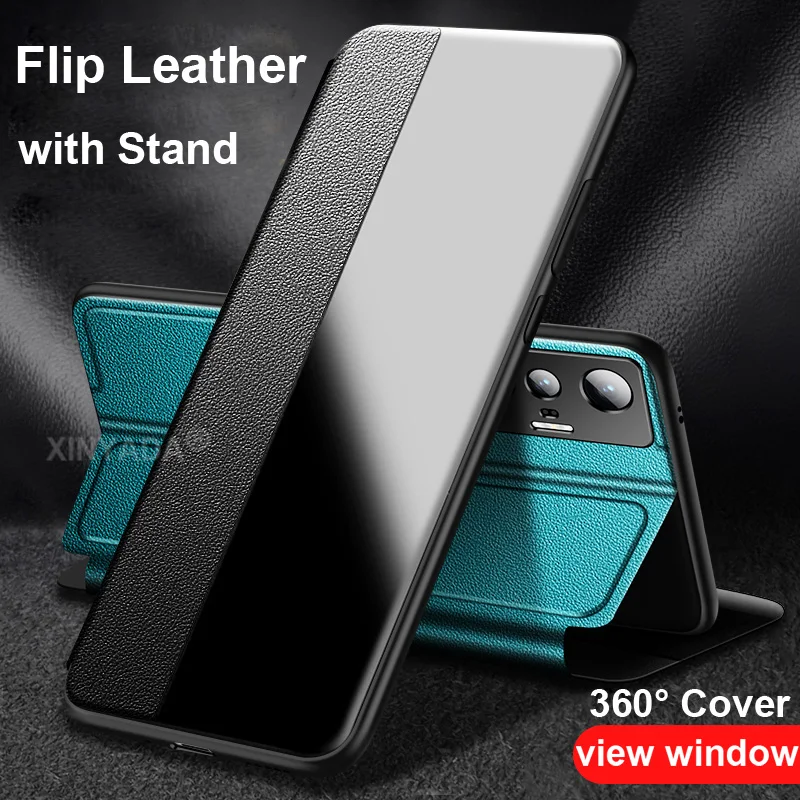 

Pu Leather Case For Vivo X70 Pro Bumper Shockproof View Window Phone Case For Vivo X70 Pro Plus Flip Leather Case 360 Cover