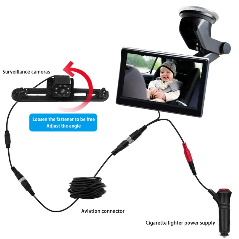Goede 50LE Baby Auto Spiegel Camera Nachtzicht Achterbank Monitor Met 4.3 ''Scherm