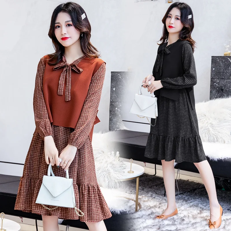 Модные женские платья для грудного вскармливания осенне-зимнее платье