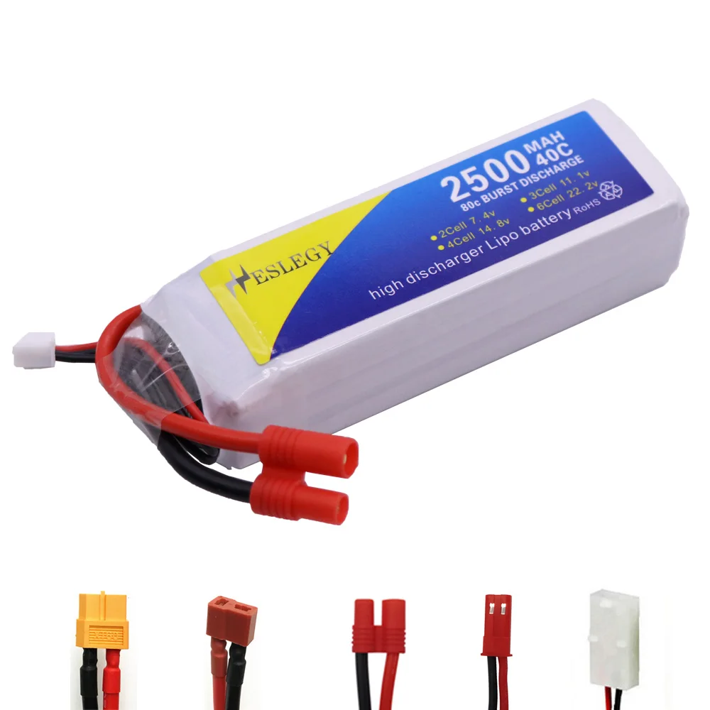 Литий-полимерная батарея 11 1 В 3S 2500 мАч для игрушек на радиоуправлении детали
