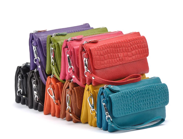 

Genuine Leather Clutch Women Long Wallets Women Money Purse Large Capacity Clutch Coin Purse Ladies Wallet Phone Purse Cartera