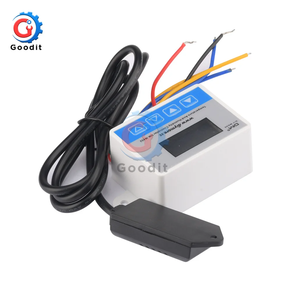 Цифровой светодиодный термостат M452 регулятор температуры и влажности 12 В