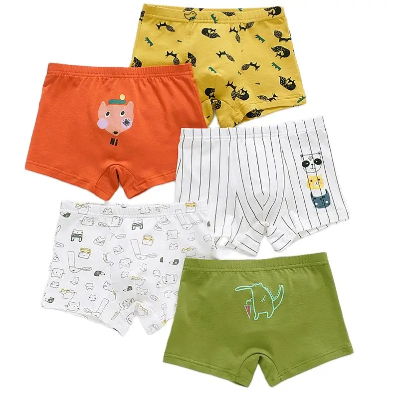 

5 шт./лот 2021 детское нижнее белье детское хлопковое нижнее белье детские трусы нижнее бельё с мультипликационными принтами (2-10Years из мультфи...