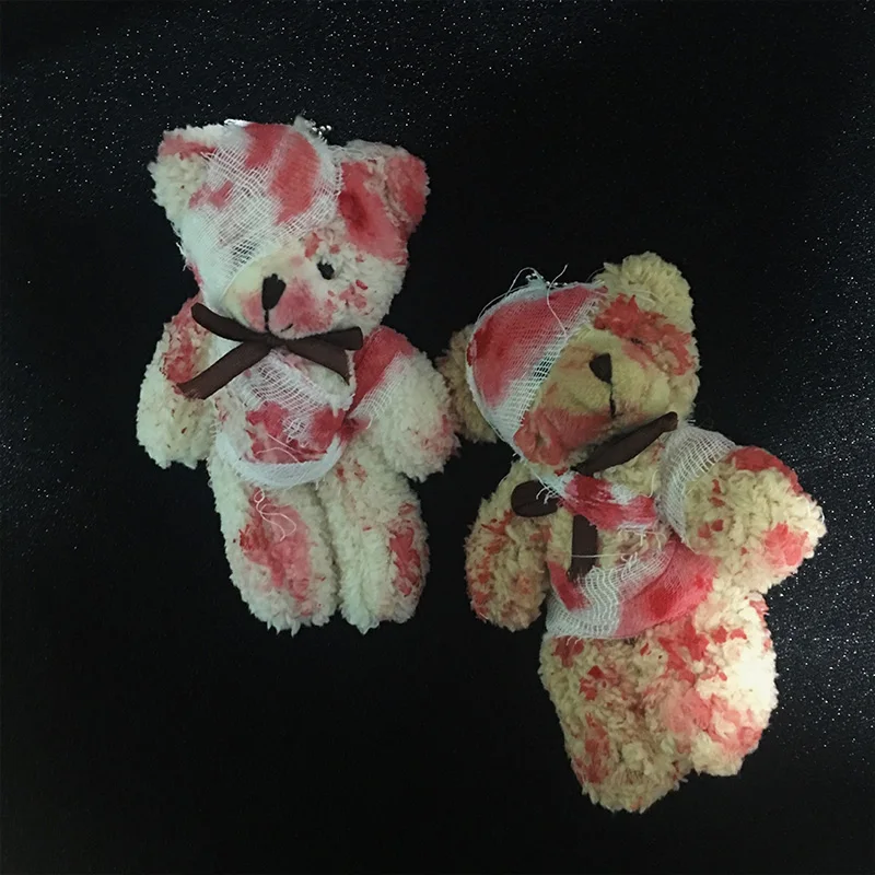 

Ins The Injured Bear Plush Toys Gloomy Bear Keychain Stuffed Plush Doll Bag So Cool Pendant Gift Toy for Cool Girl Gothic Boy
