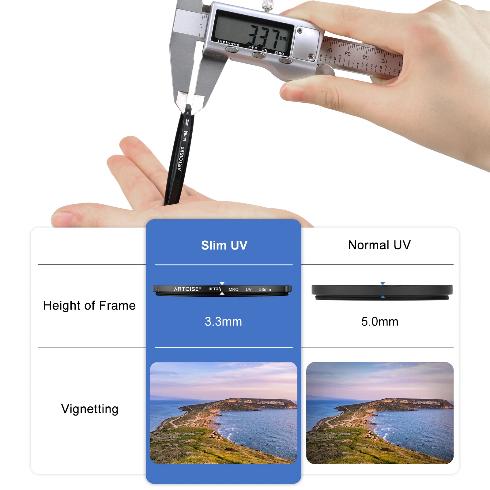 Ультрафиолетовый фильтр для объектива ARTCISE аксессуары фотокамеры ультратонкая