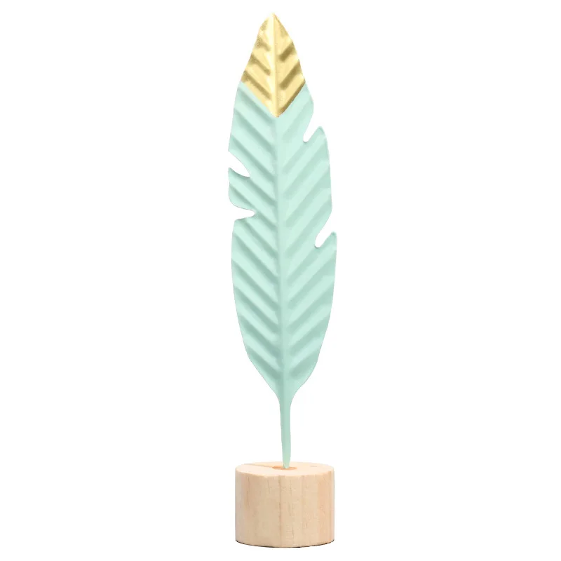 

Ins Nordic Style Minimalist Home Decoration Set Up Living Room Wine Cabinet TV Cabinet Creative Iron Feather Ornaments