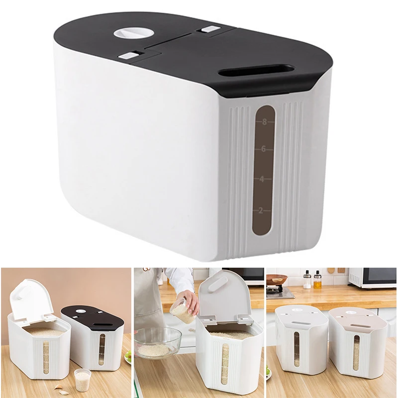 

Large Food Storage Container Dry Food Flour Rice Container Dog Cat Food Storager Flip with Scaled XH8Z