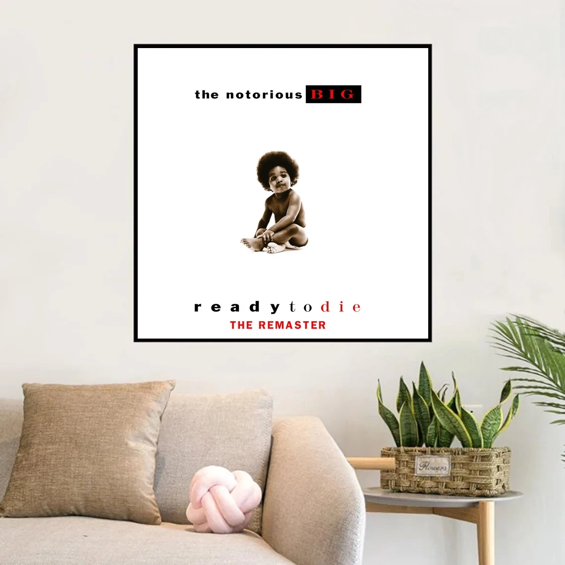 

Notorious B.i.g Biggie Smalls Ready To Die Music Album Poster Prints Art Canvas Painting Wall Living Room Home Decor (No Frame)