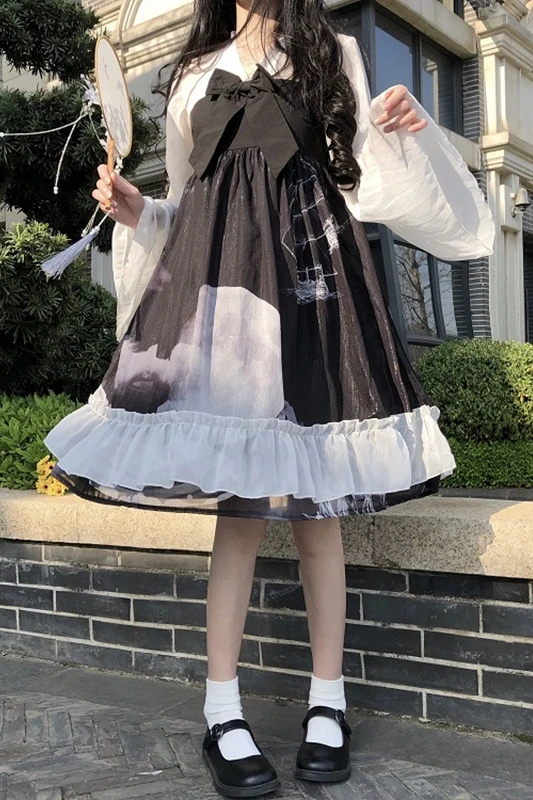 

2020 Summer New Japanese Slim Temperament Sweet Doll Collar Long Sleeve fairy dress tea party lolita dress sweet lolita doll