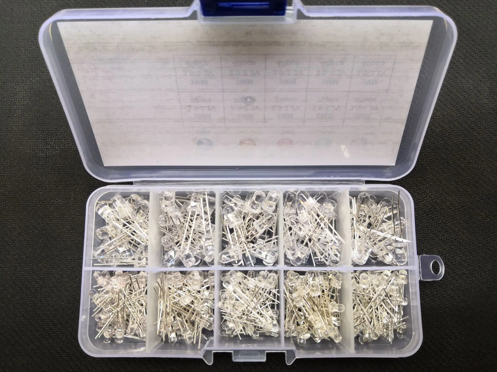 Прозрачная крышка 5 цветов F5 + F3 мм светодиодный комплект коробка красный желтый