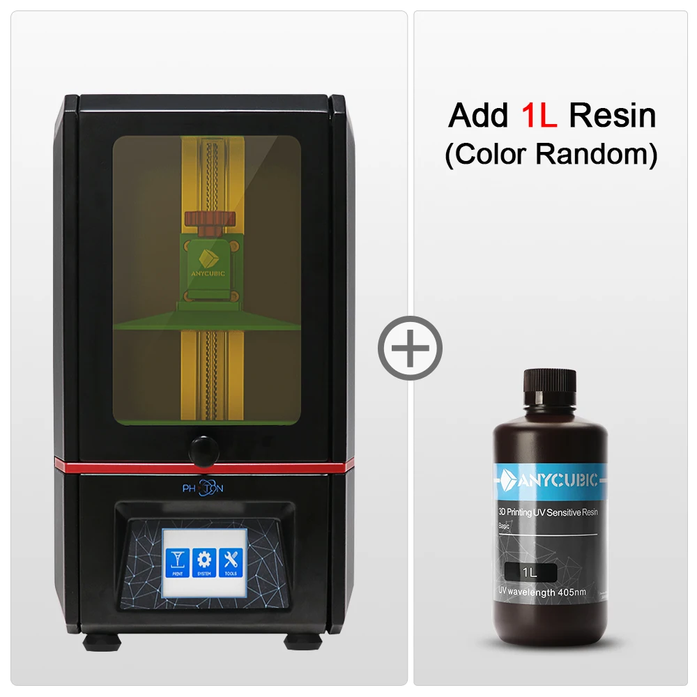 ANYCUBIC Фотон 3d принтер дешевый УФ светодиодный SLA/lcd assembb светодиодный Impresora 3D 2,8 ''цветной TFT экран 3d drucker imprimante - Цвет: PhotonAdd1L