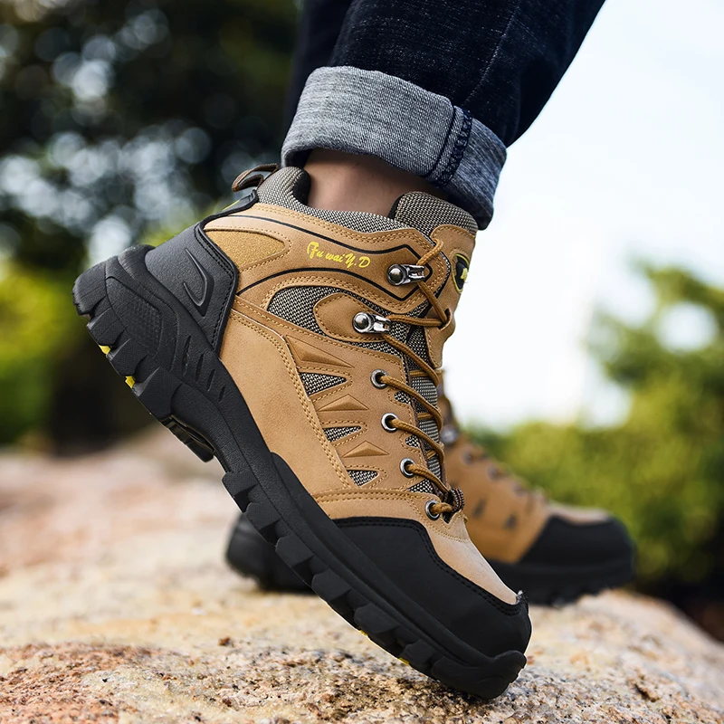 

Men Hiking Shoes Outdoor Casual Sneakers Climbing Trekking Walking Shoes Waterproof Hunting Shoes Fashion Non-slip Sports Shoes