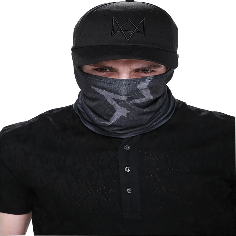 Игра Watch Dogs Aiden Pearce черная шляпа маска косплей реквизит аксессуары шарф Хэллоуин