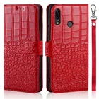 Флип-чехол для телефона Huawei Nova 3, оригинальный кожаный чехол-книжка с крокодиловой текстурой, роскошный чехол с ремешком