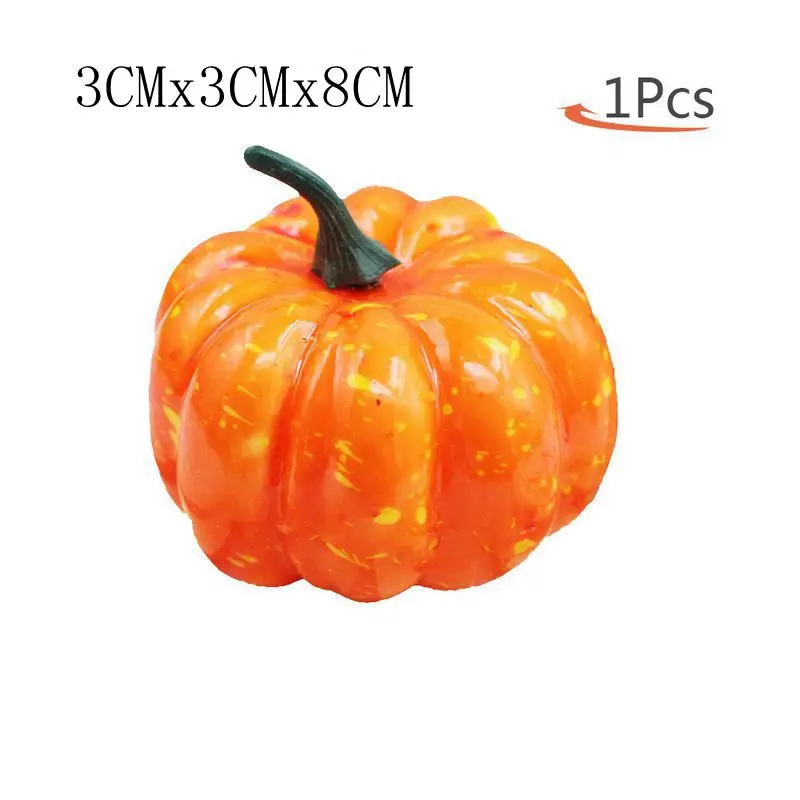 Dozzlor 1/3/5, мини-ПК с рисунком тыквы для Хэллоуина 3 см x 3 см x 8 см поддельные овощей моделирование Diy для домашней вечеринки на день рождения Свадебные украшения - Цвет: 1pcs