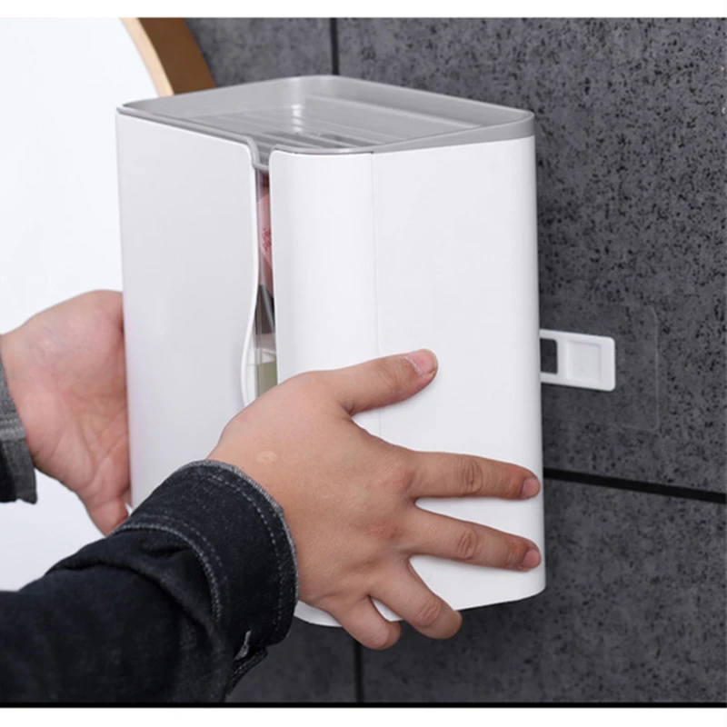 

WC Tissue Box Household Products No Punching Transparent Wall-mounted Toilet Paper Holder Creative Waterproof Toilet Paper Box