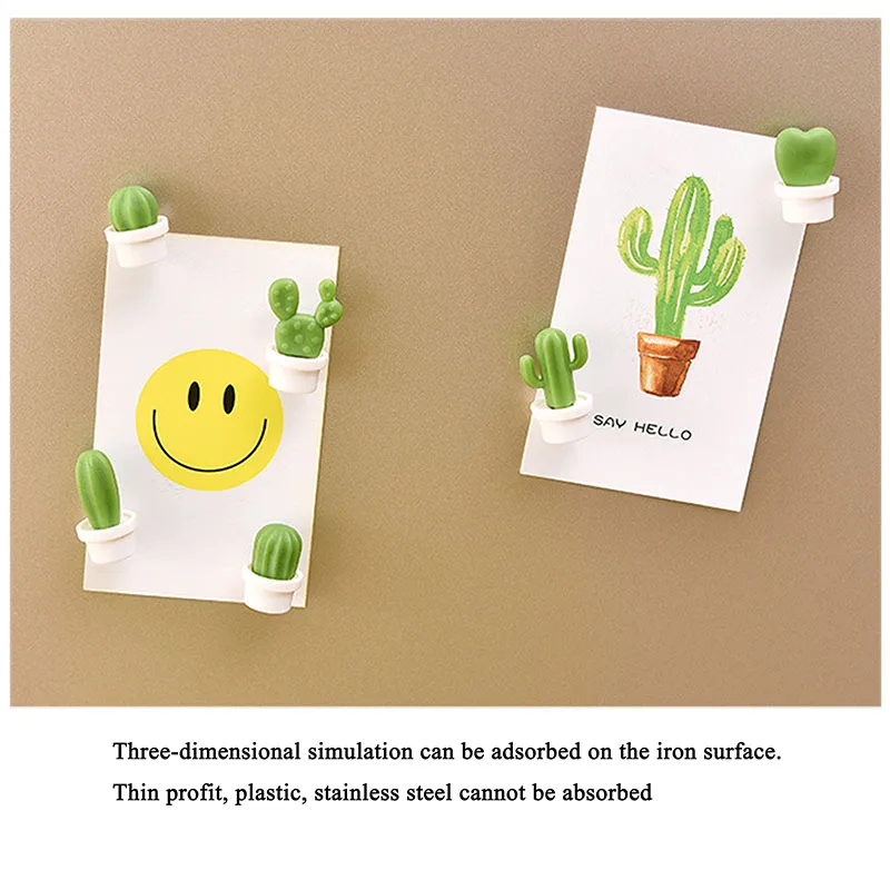 6 шт./партия магнит на холодильник милый суккулент Магнит кнопки кактус Refrigerater